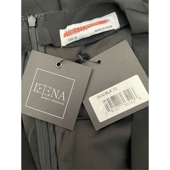 MAC DUGGAL PUFF SLEEVE EMBELLISHED CUTOUT EVENING GOWN - Picture 8 of 8